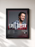 #noir Tableau de l'album Crash My Party (International Tour Edition) de Luke Bryan, cadre noir, imprimé et encadré en France