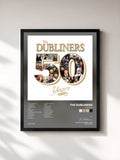 #noir Tableau de l'album 50 Years de The Dubliners, cadre noir, imprimé et encadré en France
