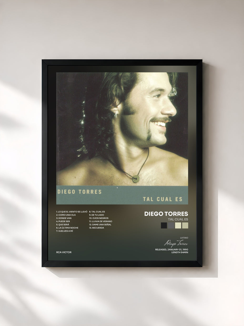 #noir Tableau de l'album Tal Cual Es de Diego Torres, cadre noir, imprimé et encadré en France