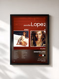 #noir Tableau de l'album On The 6 / J. Lo (Coffret 2 CD) de Jennifer Lopez, cadre noir, imprimé et encadré en France