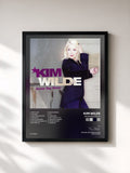 #noir Tableau de l'album Never Say Never de Kim Wilde, cadre noir, imprimé et encadré en France