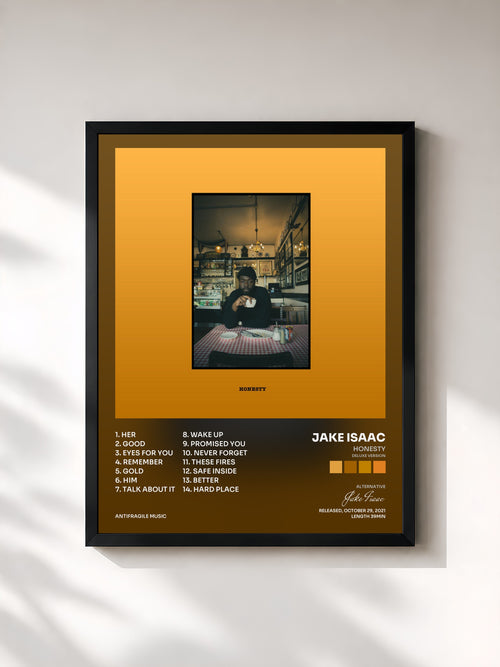 Jake Isaac · Honesty (Deluxe Version) — Affiche encadrée