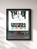 #noir Tableau de l'album ABCDEFG de Chumbawamba, cadre noir, imprimé et encadré en France