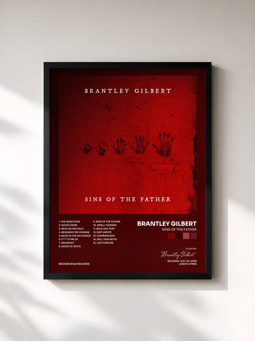 Brantley Gilbert · SINS OF THE FATHER — Affiche encadrée