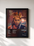 #noir Tableau de l'album Kween de Young M.A, cadre noir, imprimé et encadré en France