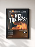 #noir Tableau de l'album Hit the Dust 2012 de Rico Bernasconi, cadre noir, imprimé et encadré en France