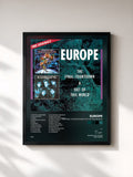 #noir Tableau de l'album The Final Countdown/ Out Of This World de Europe, cadre noir, imprimé et encadré en France