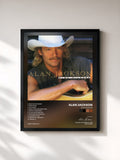 #noir Tableau de l'album High Mileage de Alan Jackson, cadre noir, imprimé et encadré en France