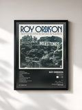 #noir Tableau de l'album Milestones (Remastered) de Roy Orbison, cadre noir, imprimé et encadré en France