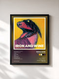 #noir Tableau de l'album The Shepherd's Dog de Iron & Wine, cadre noir, imprimé et encadré en France