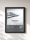 #noir Tableau de l'album All in Good Time de Racoon, cadre noir, imprimé et encadré en France