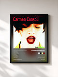 #noir Tableau de l'album Due Parole de Carmen Consoli, cadre noir, imprimé et encadré en France