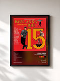 #noir Tableau de l'album Paul Anka Sings His Big 15 (Remastered) de Paul Anka, cadre noir, imprimé et encadré en France