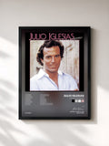 #noir Tableau de l'album A vous les femmes de Julio Iglesias, cadre noir, imprimé et encadré en France