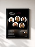 #noir Tableau de l'album Something Kinda Ooooh EP de Girls Aloud, cadre noir, imprimé et encadré en France