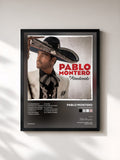 #noir Tableau de l'album El Abandonado de Pablo Montero, cadre noir, imprimé et encadré en France