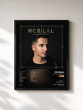 #noir Tableau de l'album Alles zu seiner Zeit de MC Bilal, cadre noir, imprimé et encadré en France