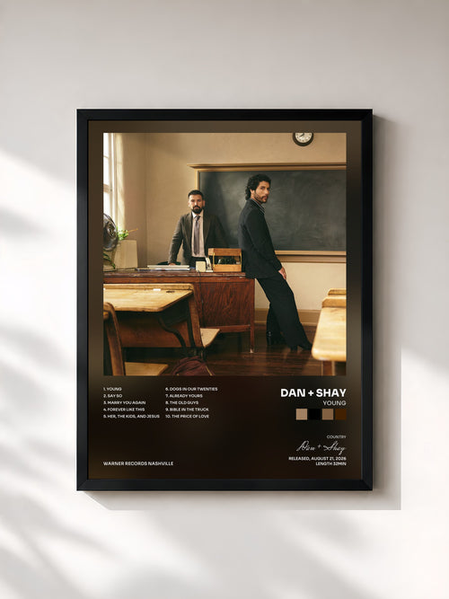 Dan + Shay · Young — Affiche encadrée