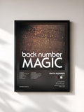 #noir Tableau de l'album Magic de Back Number, cadre noir, imprimé et encadré en France