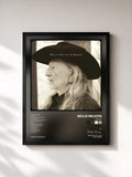 #noir Tableau de l'album Heroes de Willie Nelson, cadre noir, imprimé et encadré en France