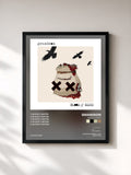 #noir Tableau de l'album BLOOD // EDITS de Grandson, cadre noir, imprimé et encadré en France