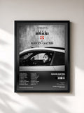 #noir Tableau de l'album Luca Brasi 3 de Kevin Gates, cadre noir, imprimé et encadré en France