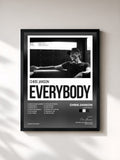 #noir Tableau de l'album EVERYBODY de Chris Janson, cadre noir, imprimé et encadré en France