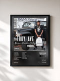 #noir Tableau de l'album New York City de Troy Ave, cadre noir, imprimé et encadré en France