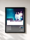 #noir Tableau de l'album Move Your Body de Eiffel 65, cadre noir, imprimé et encadré en France
