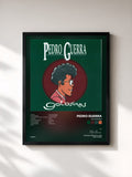 #noir Tableau de l'album Golosinas de Pedro Guerra, cadre noir, imprimé et encadré en France