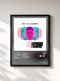 #noir Tableau de l'album #NSHBMP de Xriz, cadre noir, imprimé et encadré en France