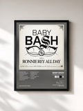 #noir Tableau de l'album Ronnie Rey All Day de Baby Bash, cadre noir, imprimé et encadré en France