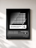 #noir Tableau de l'album Woz Not Woz de Steve Angello, cadre noir, imprimé et encadré en France