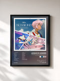 #noir Tableau de l'album Sessions: Star Guardian Taliyah (OST from Sessions: Star Guardian Taliyah) de League of Legends, cadre noir, imprimé et encadré en France