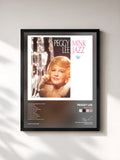 #noir Tableau de l'album Mink Jazz de Peggy Lee, cadre noir, imprimé et encadré en France