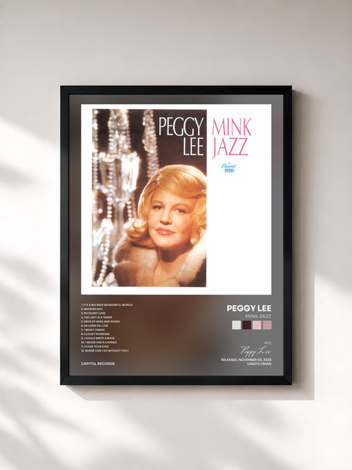 Peggy Lee · Mink Jazz — Affiche encadrée