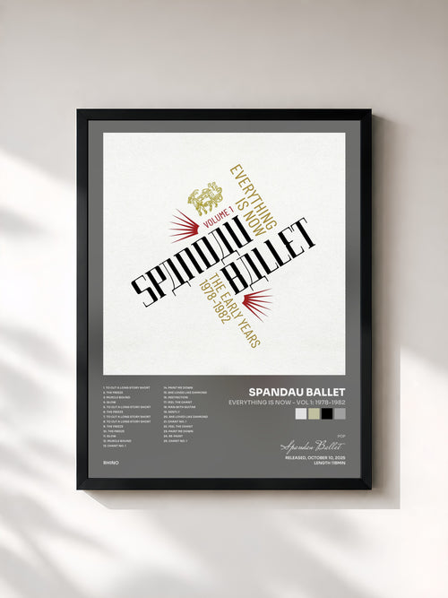 Spandau Ballet · Everything Is Now - Vol 1: 1978-1982 — Affiche encadrée