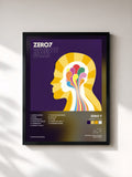 #noir Tableau de l'album When It Falls de Zero 7, cadre noir, imprimé et encadré en France