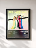 #noir Tableau de l'album Wordshaker de The Saturdays, cadre noir, imprimé et encadré en France