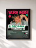 #noir Tableau de l'album Albachiara de Vasco Rossi, cadre noir, imprimé et encadré en France