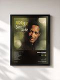 #noir Tableau de l'album Night Beat de Sam Cooke, cadre noir, imprimé et encadré en France