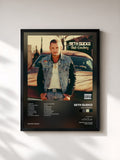 #noir Tableau de l'album Bad Cowboy de Seth Gueko, cadre noir, imprimé et encadré en France