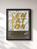 #noir Tableau de l'album Sensation de OK KID, cadre noir, imprimé et encadré en France