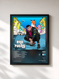 #noir Tableau de l'album FUCHS de Eno, cadre noir, imprimé et encadré en France
