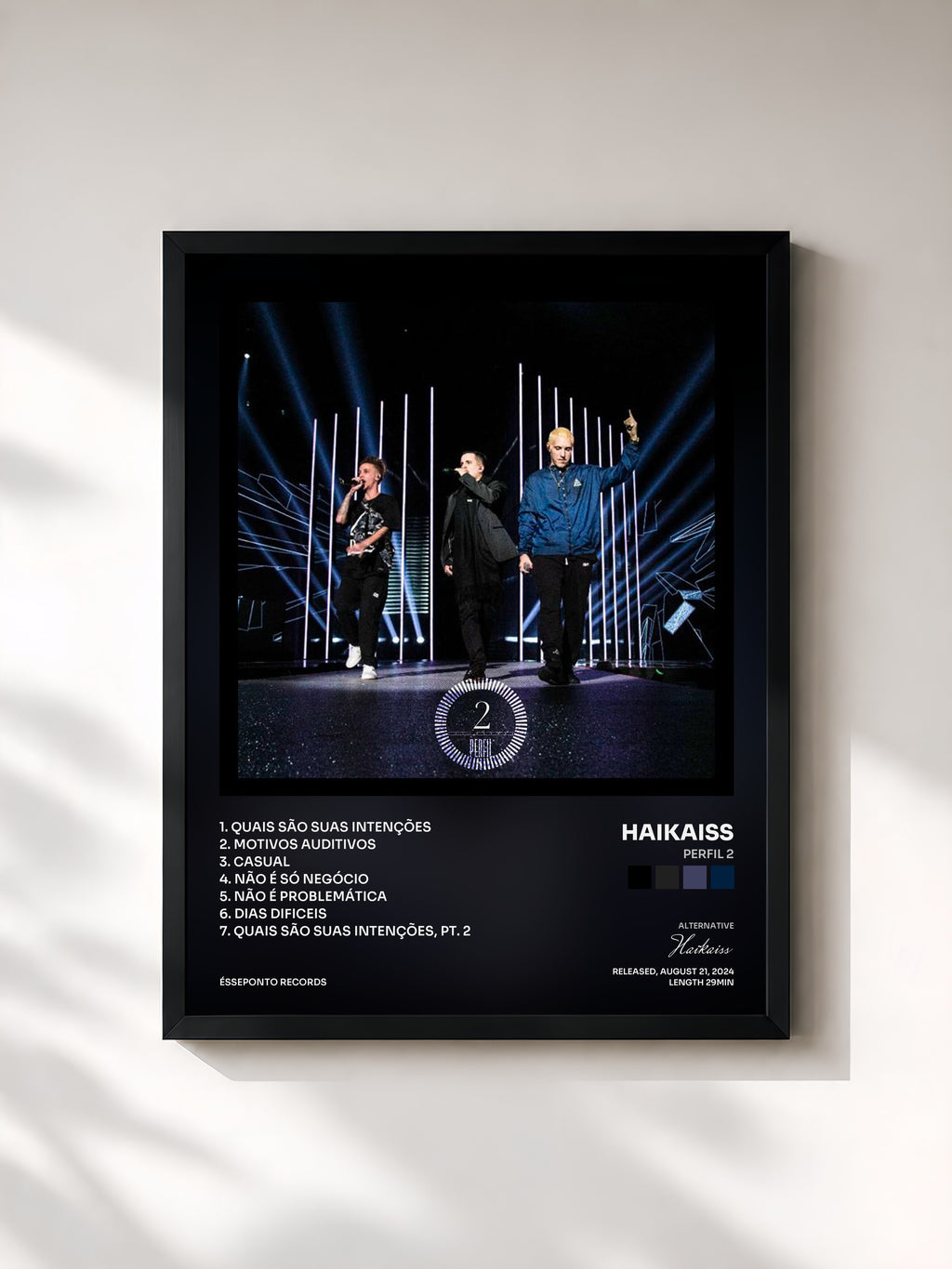 #noir Tableau de l'album Perfil 2 de Haikaiss, cadre noir, imprimé et encadré en France