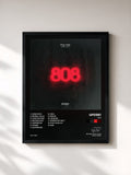 #noir Tableau de l'album 808 de Ufo361, cadre noir, imprimé et encadré en France