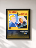 #noir Tableau de l'album Sur Le Yang Tse Kiang de Charles Trenet, cadre noir, imprimé et encadré en France