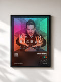 #noir Tableau de l'album Fiebre (Remixes) de David Bisbal, cadre noir, imprimé et encadré en France