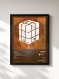 #noir Tableau de l'album The Seldom Seen Kid de Elbow, cadre noir, imprimé et encadré en France