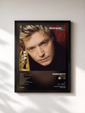#noir Tableau de l'album December de Chris Botti, cadre noir, imprimé et encadré en France
